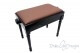 Small Bench for Piano "Bellini" - Real Leather Brown