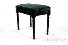 Small Bench for Piano "Bellini" - Light Blue Velvet