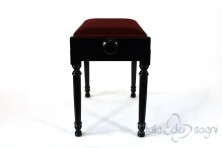 Small Bench for Piano "Bellini" - Bordeaux Velvet