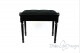 Small Bench for Piano "Bellini" - Black Velvet with Buttons