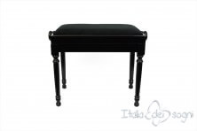 Small Bench for Piano "Bellini" - Black Velvet