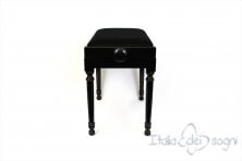 Small Bench for Piano "Bellini" - Black Velvet