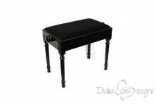 Small Bench for Piano "Bellini" - Black Velvet