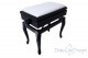 Small Bench for Piano "Toscanini" - Real Leather White