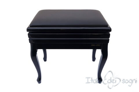 Tamburet de Piano "Toscanini" - Veritable Cuir Noir