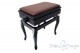 Small Bench for Piano "Toscanini" - Real Leather Brown