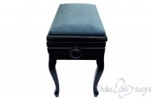 Small Bench for Piano "Toscanini" - Light Blue Velvet