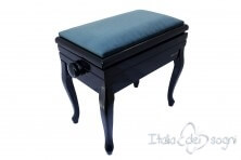 Small Bench for Piano "Toscanini" - Light Blue Velvet