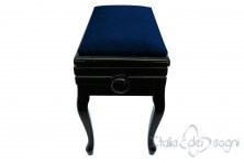 Small Bench for Piano "Toscanini" - Blue Velvet