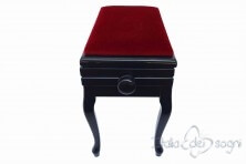 Small Bench for Piano "Toscanini" - Bordeaux Velvet