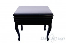 Small Bench for Piano "Toscanini" - Gray Velvet