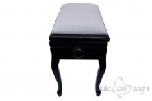 Small Bench for Piano "Toscanini" - Gray Velvet