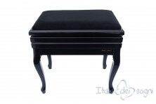 Small Bench for Piano "Toscanini" - Black Velvet