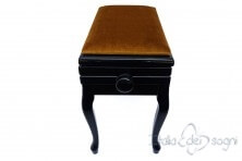Small Bench for Piano "Toscanini" - Gold Velvet