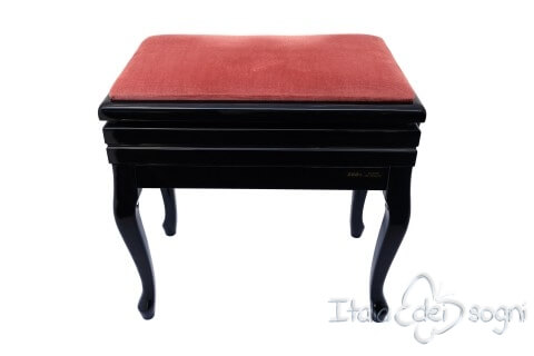 Small Bench for Piano "Toscanini" - Pink Velvet