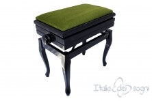 Small Bench for Piano "Toscanini" - Green Velvet