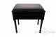 Small Bench for Piano "Carulli" - Real Leather Black