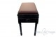 Small Bench for Piano "Carulli" - Real Leather Brown