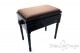Small Bench for Piano "Carulli" - Real Leather Brown