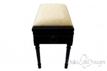Small Bench for Piano "Carulli" - Beige Velvet