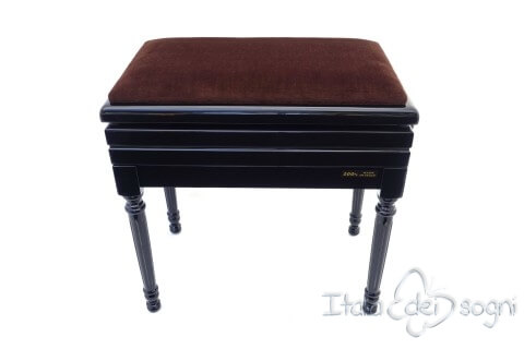 Small Bench for Piano "Carulli" - Brown Velvet