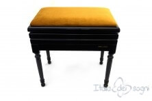Small Bench for Piano "Carulli" - Gold Velvet