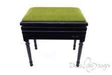 Small Bench for Piano "Carulli" - Green Velvet