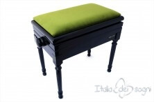 Small Bench for Piano "Carulli" - Green Velvet