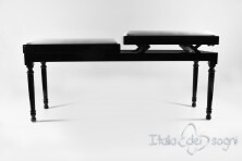 Small Bench for Piano "Pergolesi" - Real Leather White