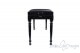 Small Bench for Piano "Pergolesi" - Real Leather Black