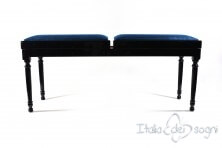 Small Bench for Piano "Pergolesi" - Blue Velvet