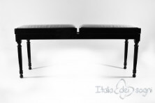 Small Bench for Piano "Pergolesi" - Gray Velvet