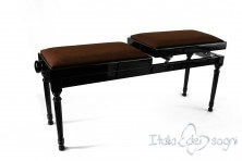 Small Bench for Piano "Pergolesi" - Brown Velvet