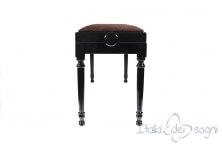 Small Bench for Piano "Pergolesi" - Brown Velvet