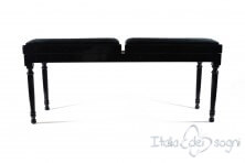 Small Bench for Piano "Pergolesi" - Black Velvet