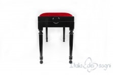 Small Bench for Piano "Pergolesi" - Red Velvet