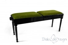 Small Bench for Piano "Pergolesi" - Green Velvet