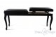 Small Bench for Piano "Clementi" - Real Leather Black