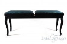 Small Bench for Piano "Clementi" - Light Blue Velvet