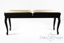 Small Bench for Piano "Clementi" - Beige Velvet