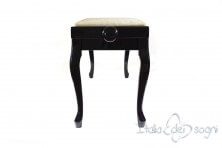 Small Bench for Piano "Clementi" - Beige Velvet