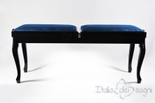 Klavierbank "Clementi" - Samt blauem