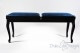 Small Bench for Piano "Clementi" - Blue Velvet