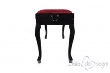 Small Bench for Piano "Clementi" - Bordeaux Velvet