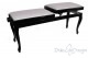 Small Bench for Piano "Clementi" - Gray Velvet