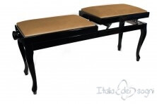 Small Bench for Piano "Clementi" - Hazelnut Velvet