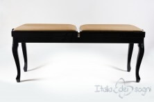 Small Bench for Piano "Clementi" - Hazelnut Velvet