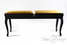 Small Bench for Piano "Clementi" - Gold Velvet