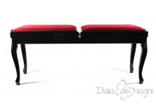 Small Bench for Piano "Clementi" - Red Velvet