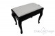 Small Bench for Piano "Vivaldi" - Real Leather White